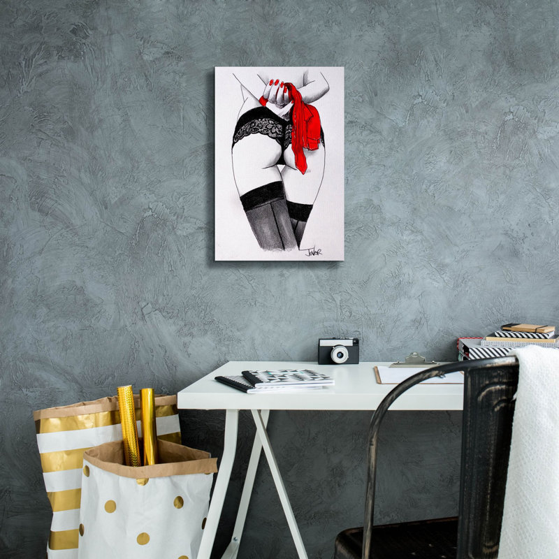  'Red Taboo' by Loui Jover Canvas Wall Art, 12" x 18", H 18 po x l 12 po x P 0,75 po