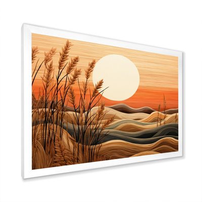 Coucher de soleil doré dans les montagnes rétro I - reproduction