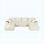 Canapé modulaire surdimensionné en forme de U de 133 po en forme de nuage, siège profond rembourré et moelleux avec repose-pieds mobile, aucun assemblage requis pour le salon, bureau, beige