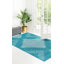 Tapis géométrique tissé à la machine en polypropylène turquoise-1695407513