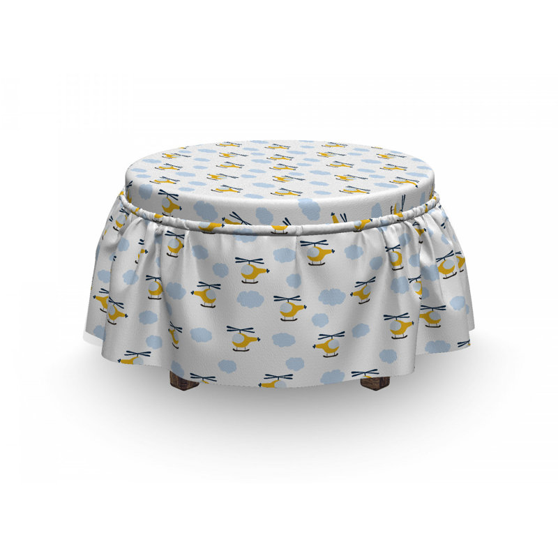 Box Cushion Ottoman Slipcover