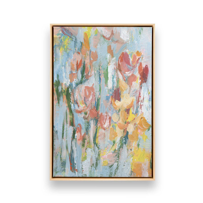 «Impressionist Floral Abstract II» par Ethan Harper, reproduction d'art, H 24 po x l 18 po, Tanné