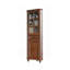 Vitrine haute vintage en chêne rouge brun foncé de 66 cm (25,98 po)