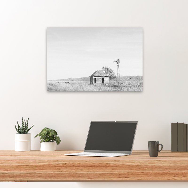 Maison de campagne / campagne et ancien puits contemporain BW, H 24 po x l 16 po