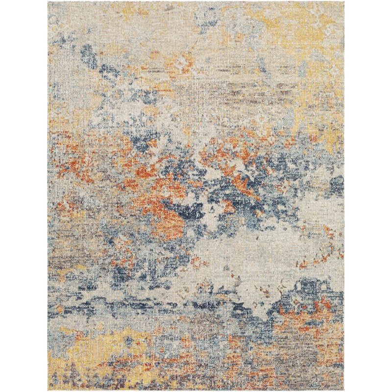 Cebes Modern Boho Burnt Orange Area Rug, Rectangle 200 x 275cm