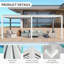 20 Ft. W x 10 Ft. D Aluminum Pergola with Canopy-96905740