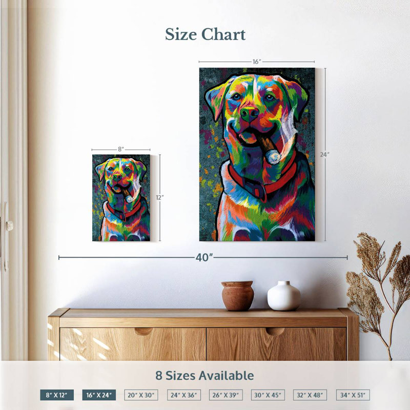 Brampt Acrylic Abstract Dog, 12" H x 8" W