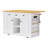 Large Kitchen Island With Drop Leaf, Power Outlet, Door Internal Storage Rack, Rolling Kitchen Cart On 5 Wheels With 5 Open Side Racks For Kitchen, Dining Room (Not Include Bar Stools)-1889745968