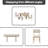 Solid Wood Dining Table Set With Bench - 6-Piece Upholstered Rectangular Dining Room Table Set-1682409496