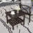  Metal 2-Tier Outdoor Table, 19" Square Outdoor Side Table for Many Occasions, Weather-Resistant Outdoor Coffee Table-109423124