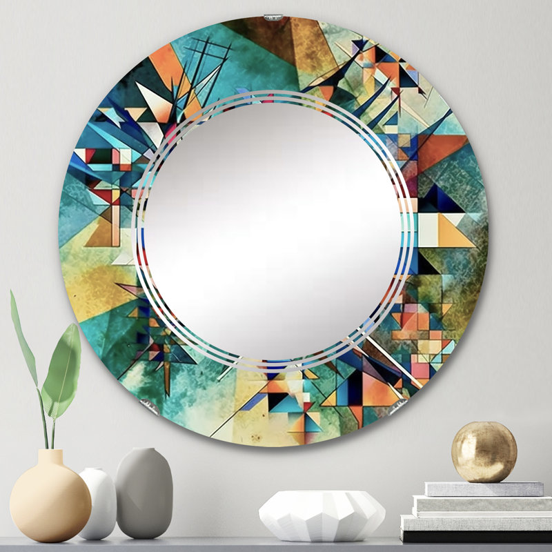 Munchen - Miroir mural moderne rond, 24 po x 24 po