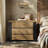 35.4" Wide Nightstand Set Of 2, Oversized Night Stand With 3 Drawers