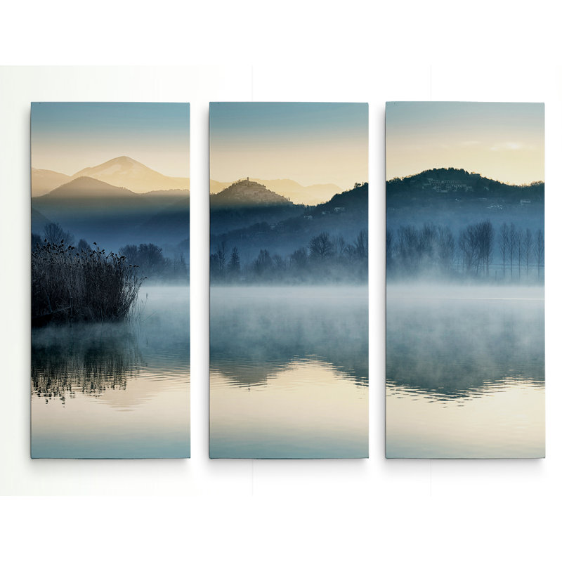 « Quiet Morning », reproduction d'art sur toile 3 pièces, H 32 po x l 48 po x P 1,5 po