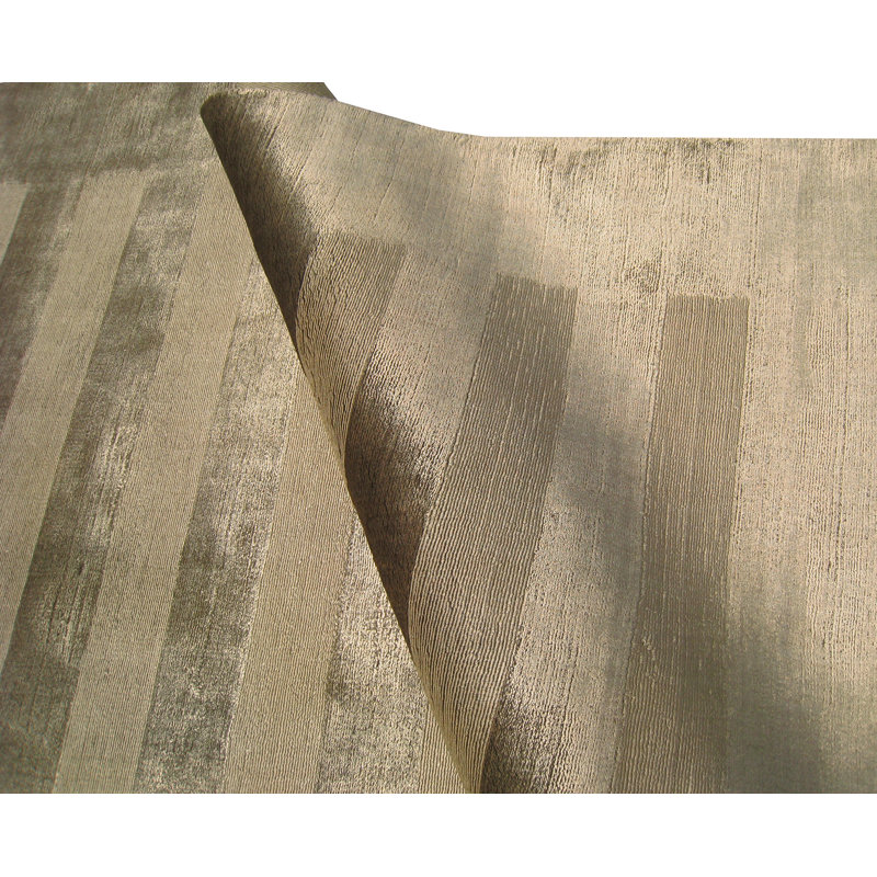 Wide Stripe Striped Area Rug in Gold, Rectangle 14'6" x 19'