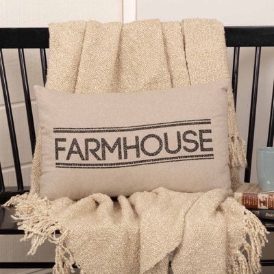 Housse et insert de coussin rectangulaire en coton Sawyer Mill