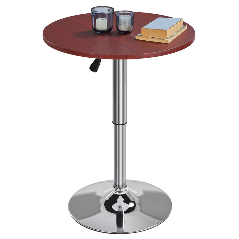 Round Metal Base Dining Table, Grey, Silver