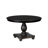 7 Piece Dining Table Set Contains a 48" Round Table with Pedestal and 6 Burgundy Polyester Fabric Upholstered Chairs, Sand Blasted Black-394799713