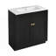 Ensemble de meuble-lavabo autoportant moderne avec lavabo en céramique-1254461914