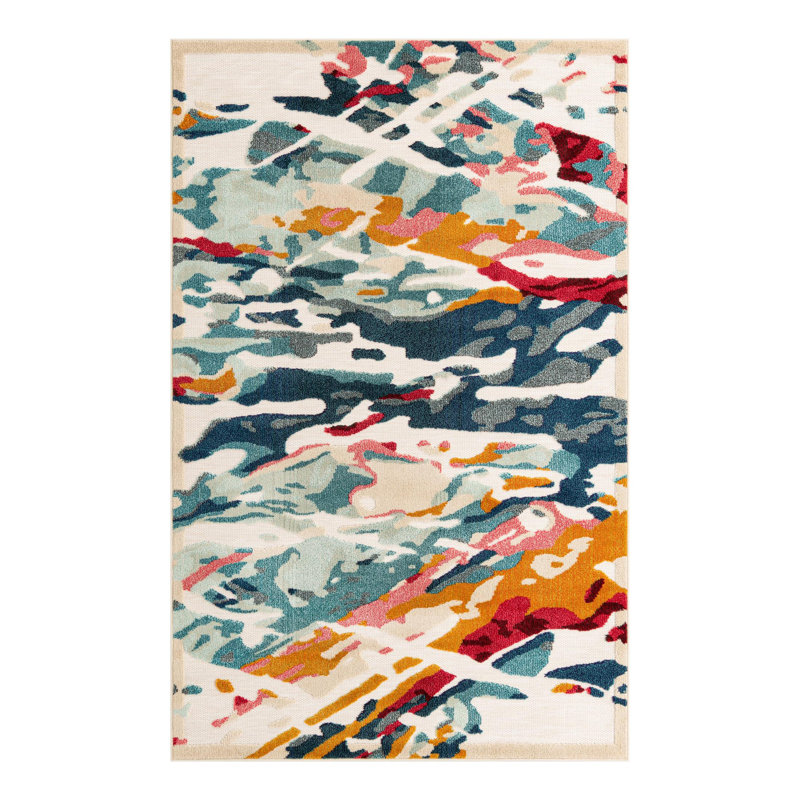 Wrought Studio Zenata Marelda Indoor/Outdoor Area Rug, Rectangle 5'3" x 8'