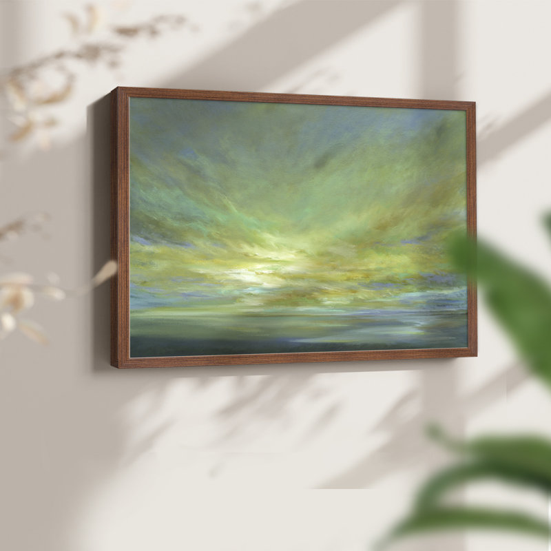 Coastal Views II - Reproduction encadrée - Restickable, H 8 po x l 10 po, Noyer