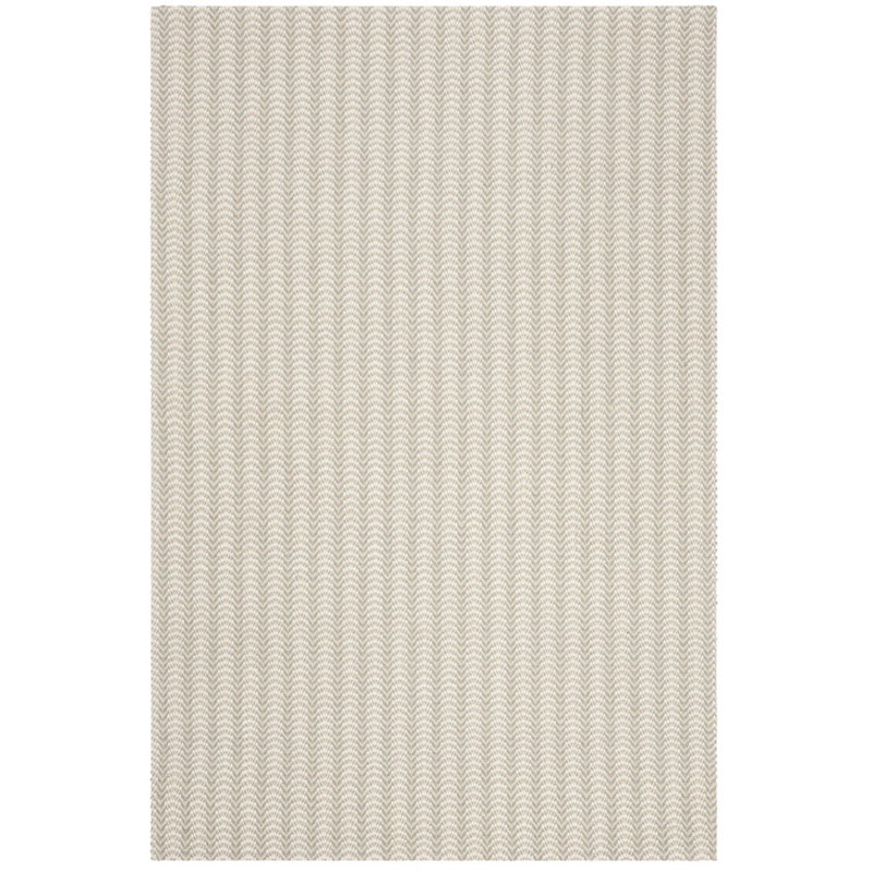 Cherif Wilton Hand Hooked Viscose/Wool Solid Color Rug in Gray, Rectangle 4' x 6'
