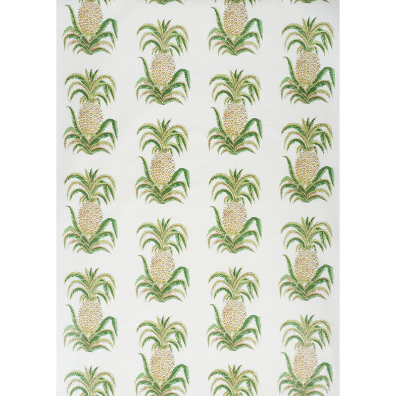 Pineapples Chintz Fabric, Ivory