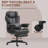 Executive Office Chair, 400LBS Big And Tall Office Chair With Foot Rest, Microfiber Computer Desk Chair With Lumbar Support, Reclining Function And Wide Seat-1839086912