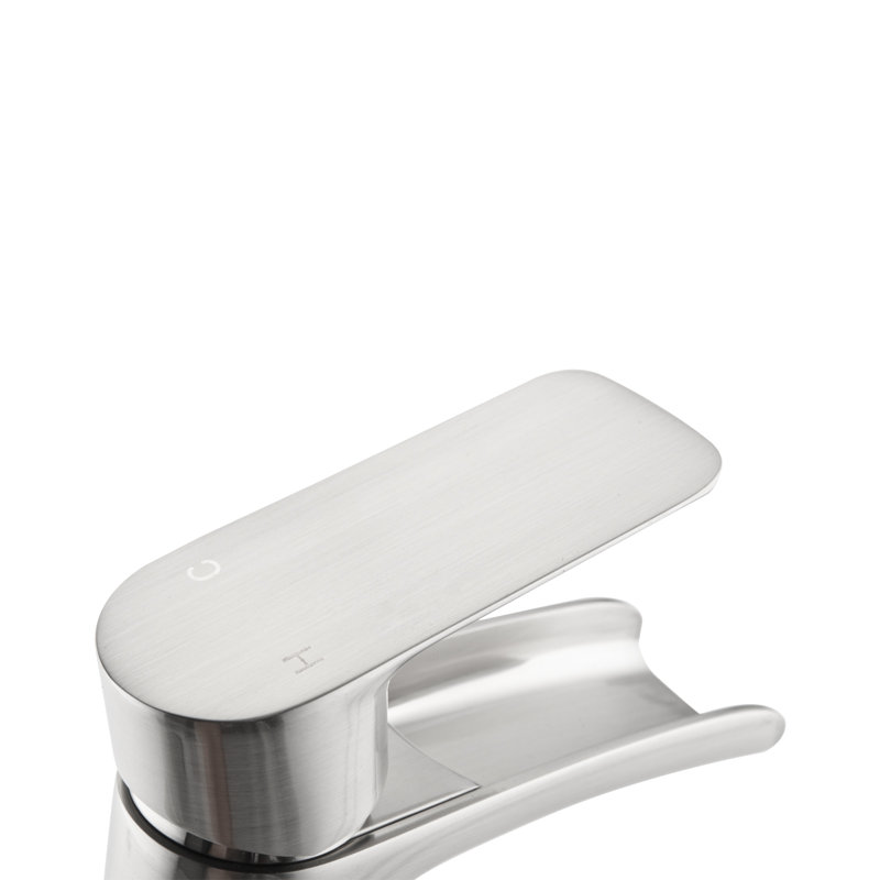 Robinet pour salle de bain à poignée simple Topcraft, Nickel brossé