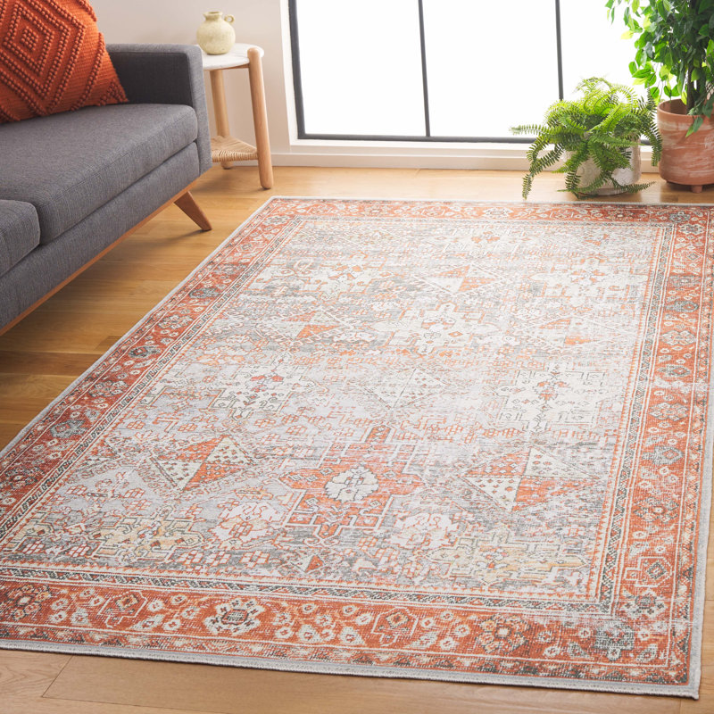 Alisha Area Rug with Non-Slip Backing, Rectangle 5' x 8'
