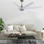 Ariella - Eight Blade Ceiling Fan - Brushed Brass Finish - Matte Black Blades-1855432163-1855432150