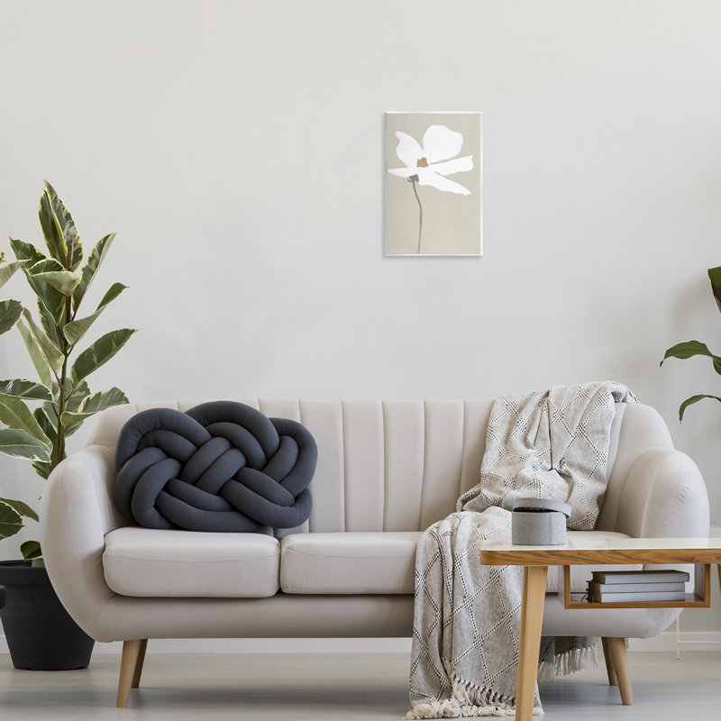 "White Flower Sprout", art mural sur bois par Design Fabrikken, H 15 po x l 10 po