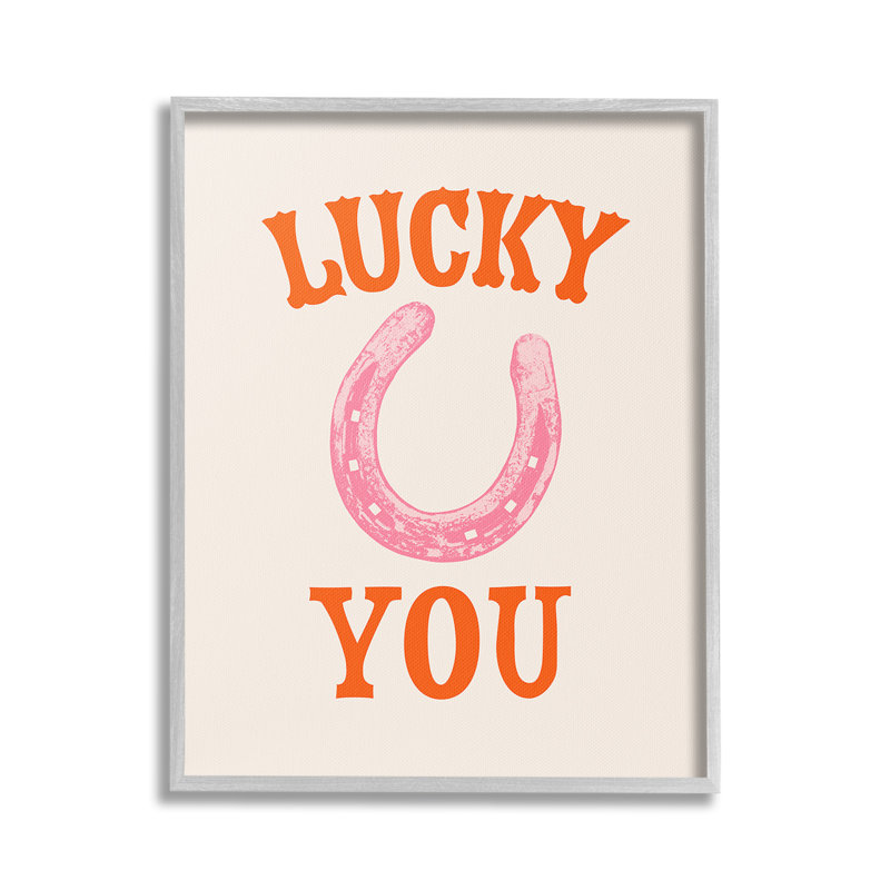 «Lucky You Horseshoe», art de la giclée encadrée par Victoria Barnes, Estampe numérique Farmhouse, H 30 po x l 24 po