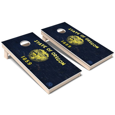 Ensemble de planches de cornhole composites toutes saisons en Oregon State Flag