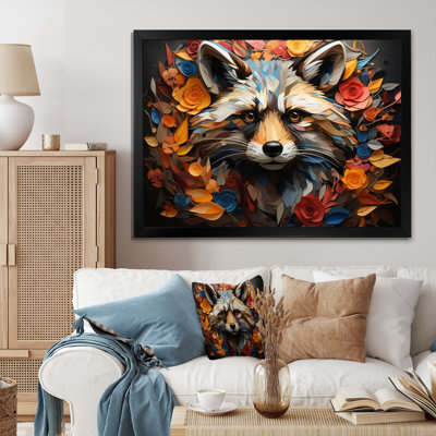 Curious Raccoon Collage IV - Animals Wall Art Prints