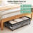 Under Bed Storage With Wheels 2Pack Height-Adjustable Under Bed Storage Containers,Under Bed Shoe Storage Organizer With Clear Window&Label, Suitable For Clothes Storage, Gray