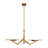 Down the Wrong Path 2-Light Linear Pendant - Brass Kisser - 10"D x 59"W x 22"H