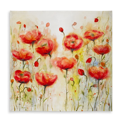Red Flowers Garden Tablecloth | Indoor Outdoor Home Decor