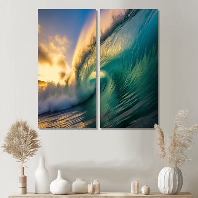 Hawaiian Waves Surf Dream II - Landscapes Hawaii Wall Art 2-Panels
