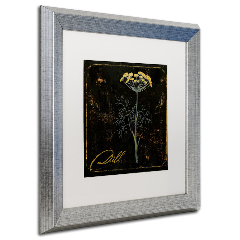 Jadaya «Black Gold Herbs I», impression encadrée, Blanc, H 16 po x l 16 po x P 0,5 po