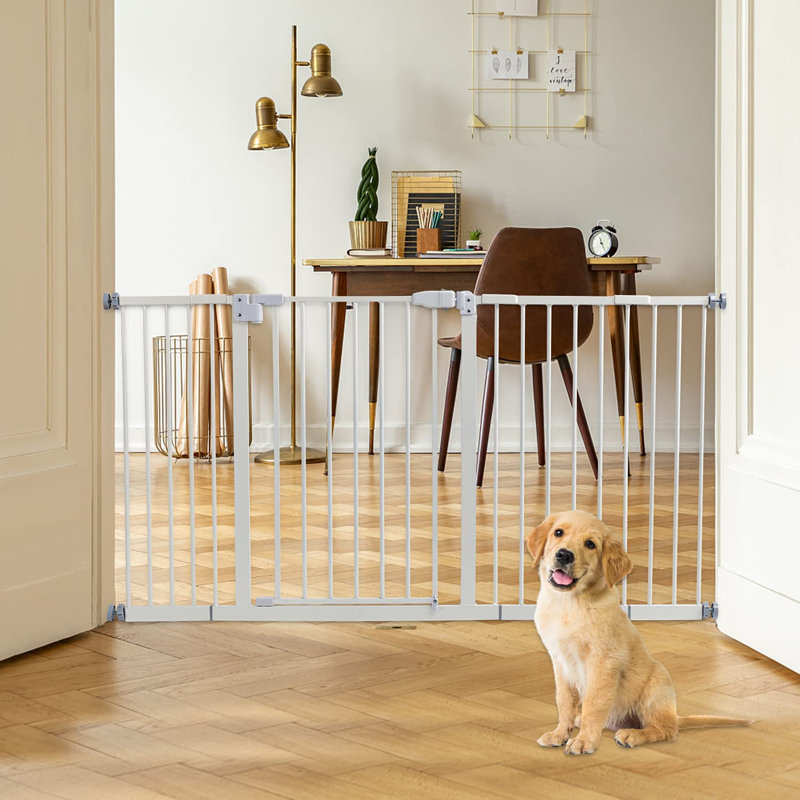Brixlee Metal Adjustable Wall Mounted Pet Gate