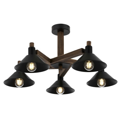 Lustre spoutnik à 5 lumières