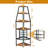 67.1"H Open Display Corner Bar Cabinet with Wine Storage,6 Tier Corner Shelf with Colorful LED Light,Remote control