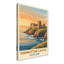 Dunnottar Castle, Scotland - Romantic Coastal Travel Poster Of Dramatic Cliffs And Ruined Fortress. Giclee Print On Wrapped Canvas. Wall Art, Home Decor - Castles & Palaces, Scotland - Wrapped Canvas Print-231656577