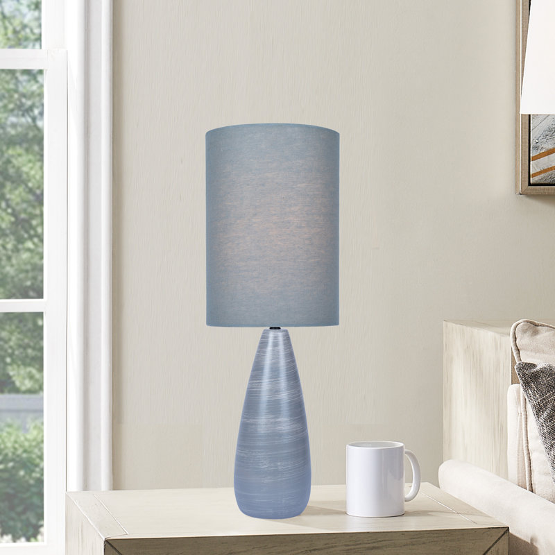 Lampe de table standard Torbert, Gris, Gris, H 17 po x l 6 po x P 6 po
