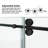 60x60" Fixed & Sliding Shower Door, Round Tube Hardware, Round Tube Hardware, Clear Glass Shower Door, 3/8″ (10mm) SGCC Tempered Glass, Stainless Steel, Matte Black