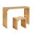 Carilla Wood 17.72" Dining Bench and Table Set