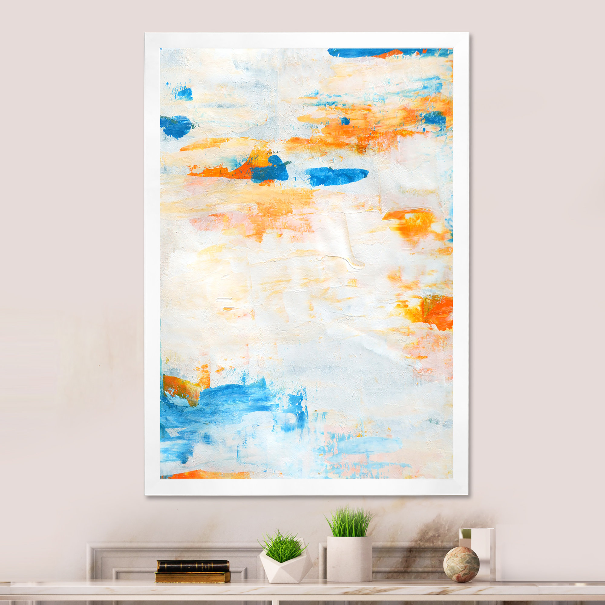 Wrought Studio Teal And Orange Abstract Art Modern & Contemporary