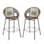 Tabouret de bar d'extérieur vert Ferrara, ensemble de 2-283310612