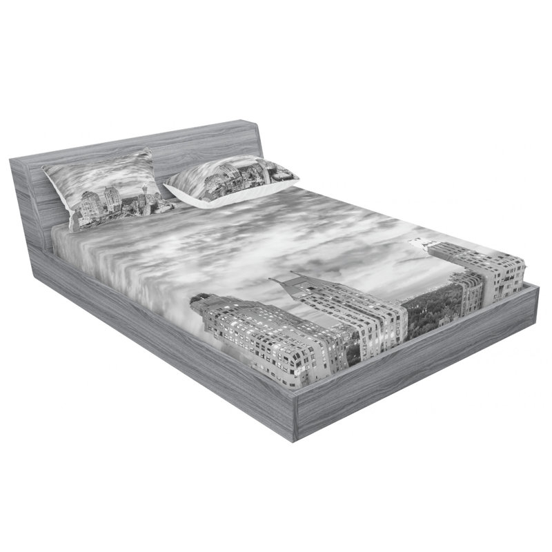 Microfiber Sheet Set, Queen Sheet Set with Fitted Sheet
