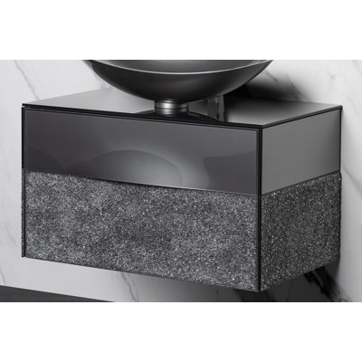 Meuble-lavabo simple en cristal Chateng